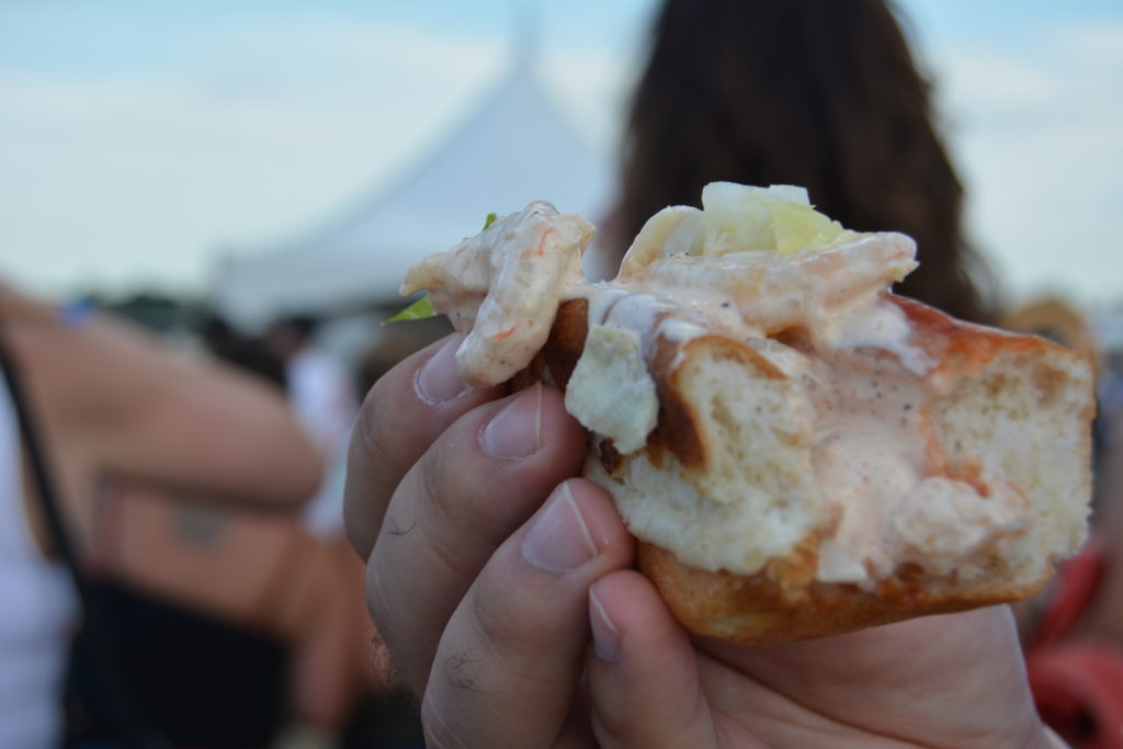 This lobster roll from Fernda;e's own Voyager is one of several delicious culinary options offered at the festival. (Photo by Michelle Mirowski).