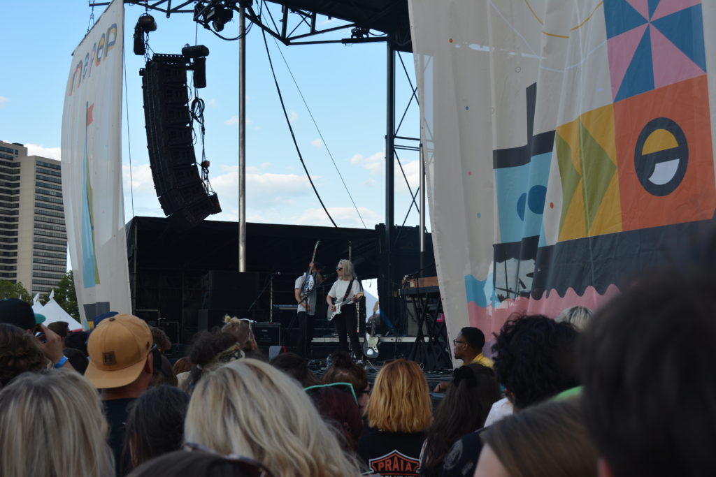 Alvvays rocks the stage Saturday at Mo Pop (Photo by Michelle Mirowski).