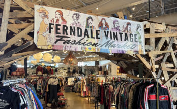 A photo of the Ferndale Vintage Fashion Market.