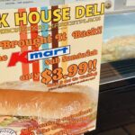 A sign displayed at Oak House Deli promoting Kmart-style subs in Royal Oak, Mich.