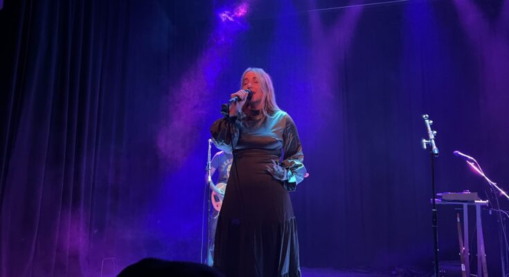 Austra performing at the Magic Bag in Ferndale, Michigan.