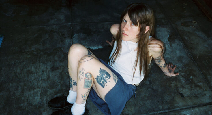 Artist Lala Lala posing for a promo photo.