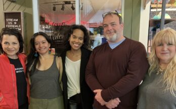 Cinderellas on the Dance Floor organizers with "The 11th Hour" hosts.